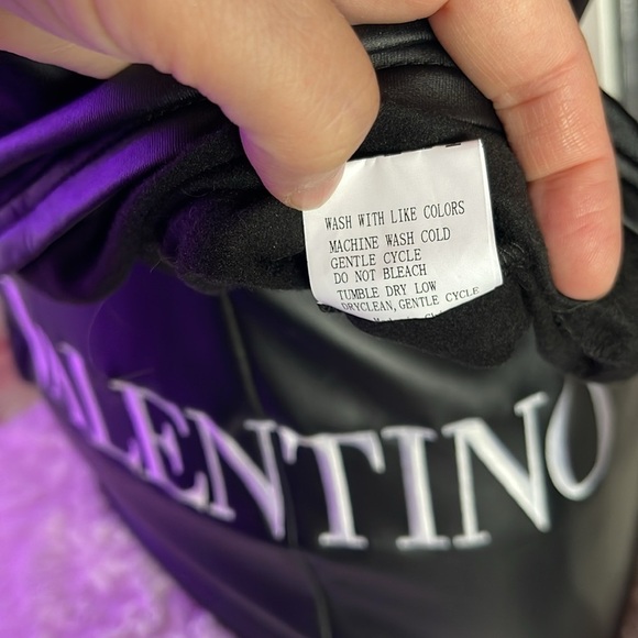 No name brand faux leather top with fuzzy winter lining on the inside black NWOT - Picture 7 of 8